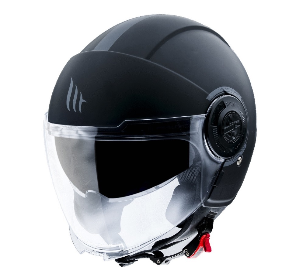 Casca pentru scuter – motocicleta MT Viale SV S A1 negru mat (ochelari soare integrati) – omologare noua ECE 22.06 M (57/58cm)